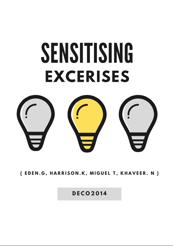 Cover of Sensitising Exercise Booklet