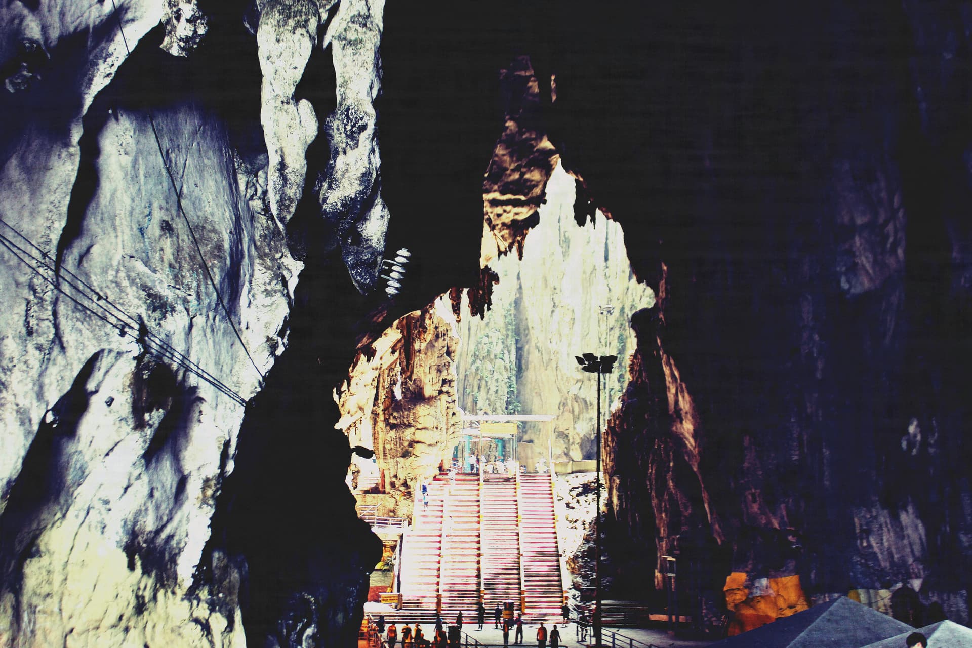 Stairs in the tunnel